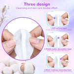 Cotton Rounds 400 Count - Cotton Pads for Face Disposable Makeup Removal Facial Premium Toner Pads Soft Face Nail Cleansing Pads