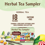 (6 Pack)  Herbal Tea Sampler, Caffeine-Free Herbal Tea Bags (18 Count)