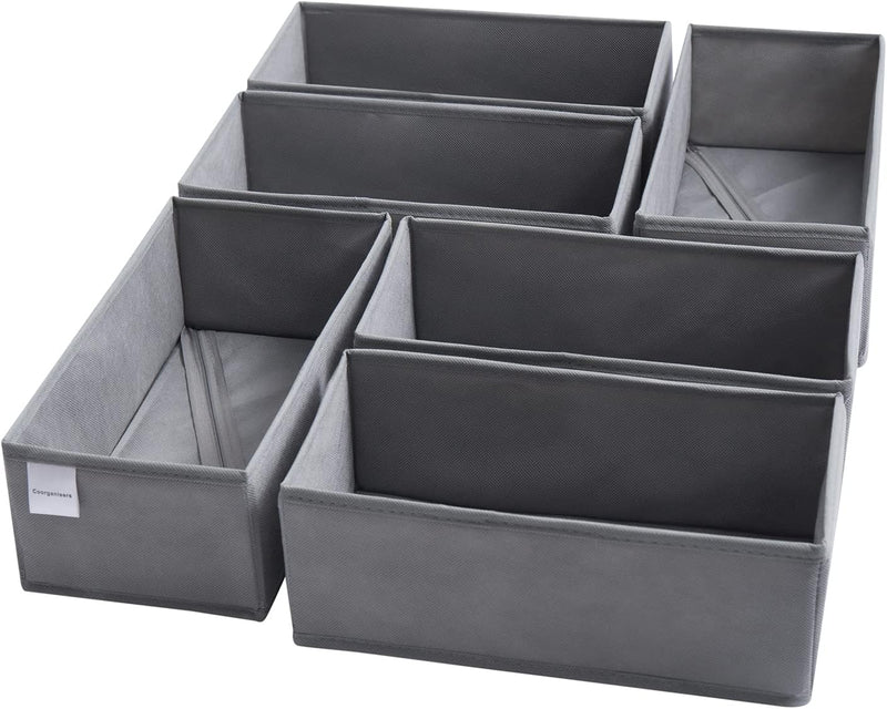 6 Packs Dresser Drawer Organizers for Clothing,Woven-Fabric Baby Clothes Organizer and Storage in Bedroom-Closet & Drawer Organization-1 Large Cell