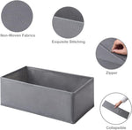 6 Packs Dresser Drawer Organizers for Clothing,Woven-Fabric Baby Clothes Organizer and Storage in Bedroom-Closet & Drawer Organization-1 Large Cell