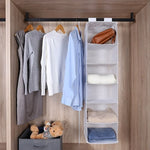 6 Shelf Non Woven Hanging Closet Organizer, Arctic White, Adult and Child