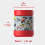 Kids Stainless Steel Insulated Food Jar - Trucks