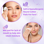 Cotton Rounds 400 Count - Cotton Pads for Face Disposable Makeup Removal Facial Premium Toner Pads Soft Face Nail Cleansing Pads