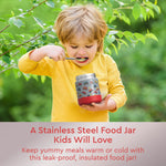 Kids Stainless Steel Insulated Food Jar - Trucks