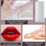 100 Pcs Plastic Empty Deodorant Containers 1/2 Oz Travel Deodorant 15Ml Refillable Containers Tubes Oval Lip Balm Tubes for Lip Balm DIY, White