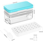 Ice Cube Tray with Lid and Bin, PHINOX 64 Pcs Ice Trays for Freezer, Ice Cube Tr