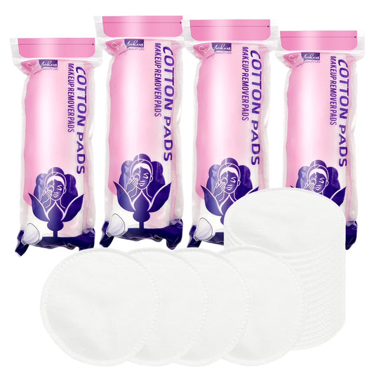 Cotton Rounds 400 Count - Cotton Pads for Face Disposable Makeup Removal Facial Premium Toner Pads Soft Face Nail Cleansing Pads