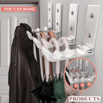 6 Pack Folding Wall Hooks, Heavy Duty Space-Saving Foldable Design Wall Mounted Multi-Purpose Hooks for Coats, Towels, Hats, Backpacks (Silver)