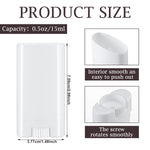 100 Pcs Plastic Empty Deodorant Containers 1/2 Oz Travel Deodorant 15Ml Refillable Containers Tubes Oval Lip Balm Tubes for Lip Balm DIY, White