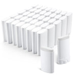 100 Pcs Plastic Empty Deodorant Containers 1/2 Oz Travel Deodorant 15Ml Refillable Containers Tubes Oval Lip Balm Tubes for Lip Balm DIY, White